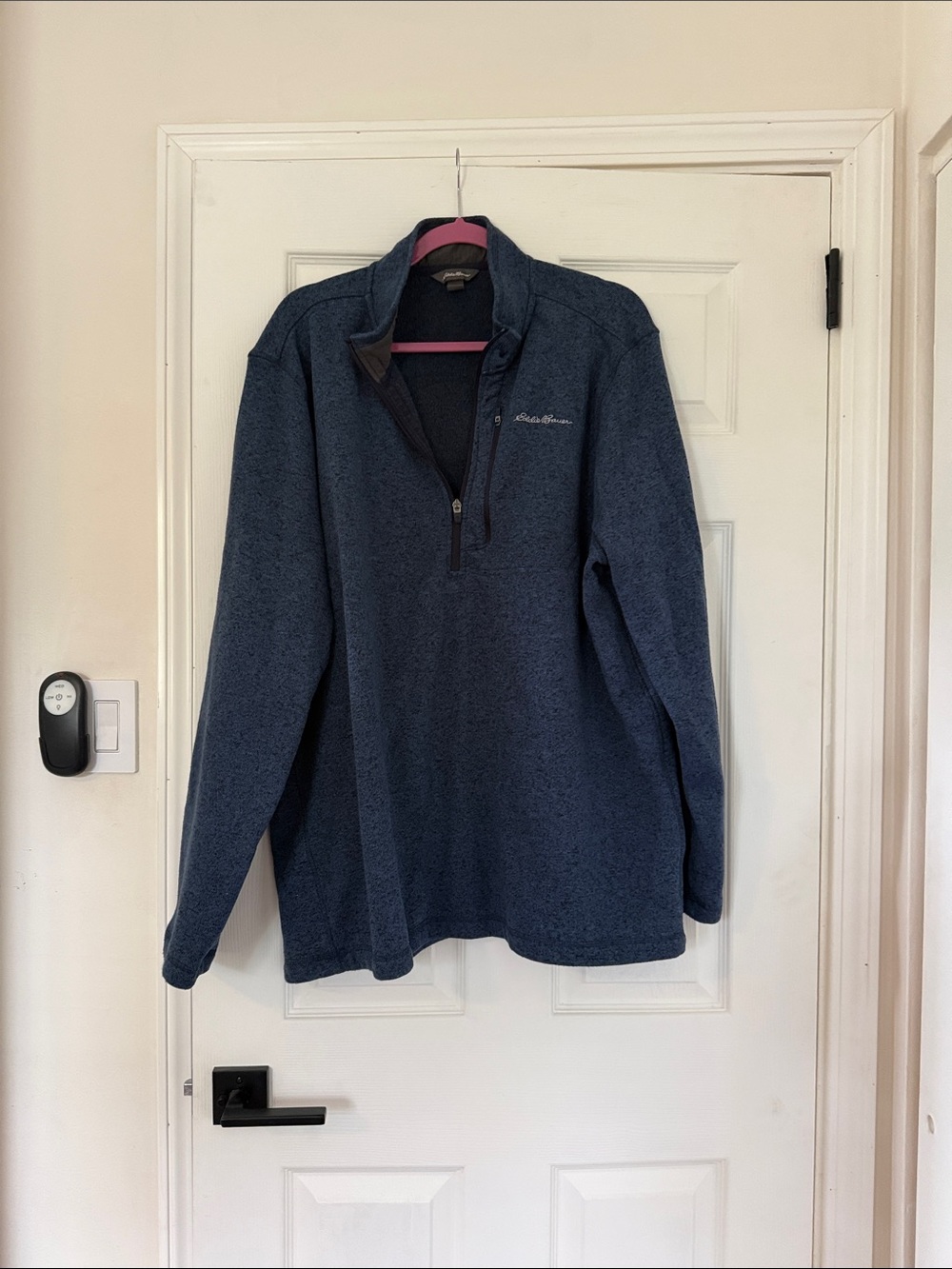 Eddie Bauer Men’s Dark Blue Quarter-Zip Fleece
